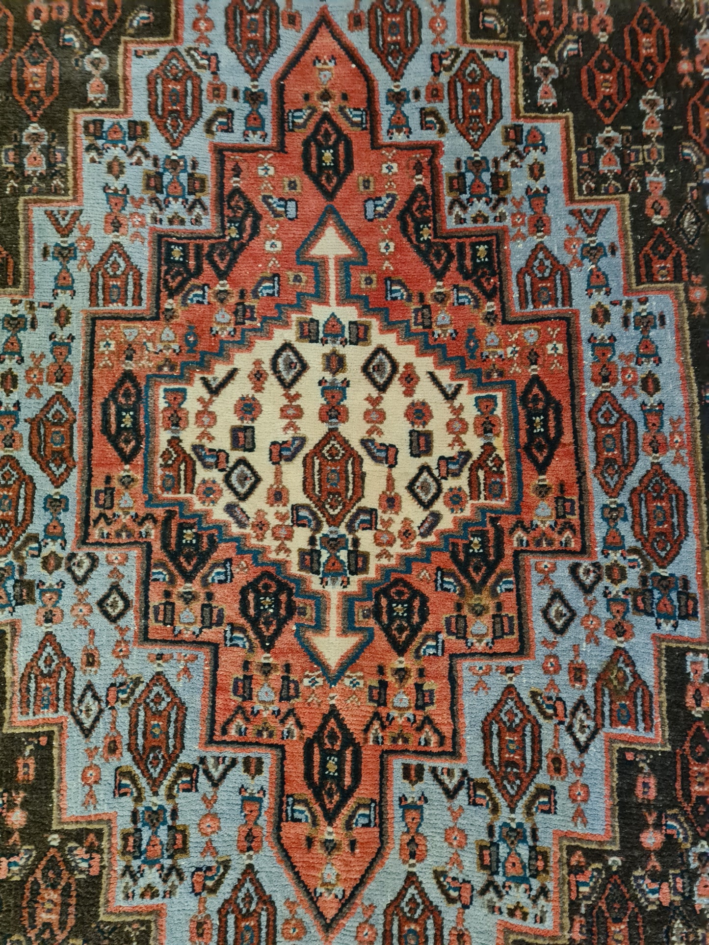 Perserteppich Orientteppich Handgeknüpfter Teppich Senneh Bidjar 170x116cm