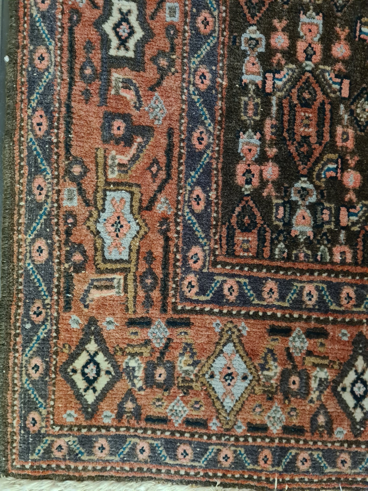 Perserteppich Orientteppich Handgeknüpfter Teppich Senneh Bidjar 170x116cm