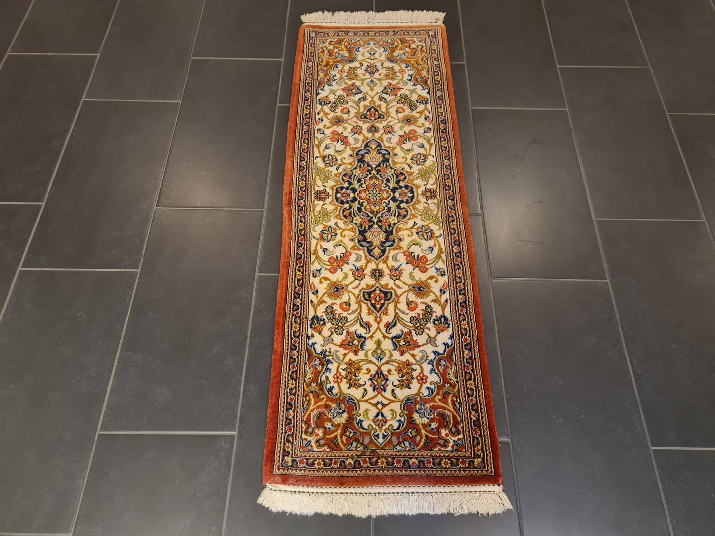 Perserteppich Orientteppich Handgeknüpfter Teppich Ghoum Läufer 152x51cm