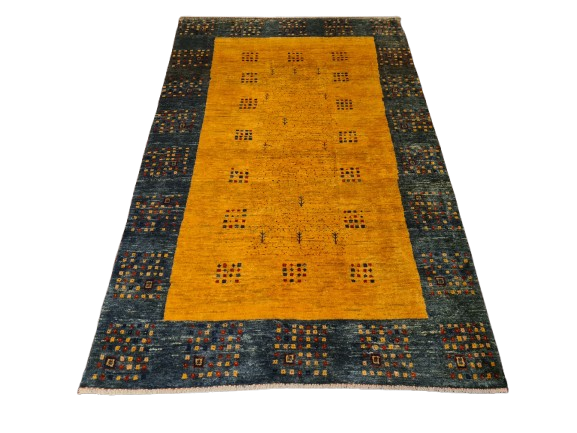 Perserteppich Orientteppich Handgeknüpfter Teppich Gabbeh modern 193x122cm