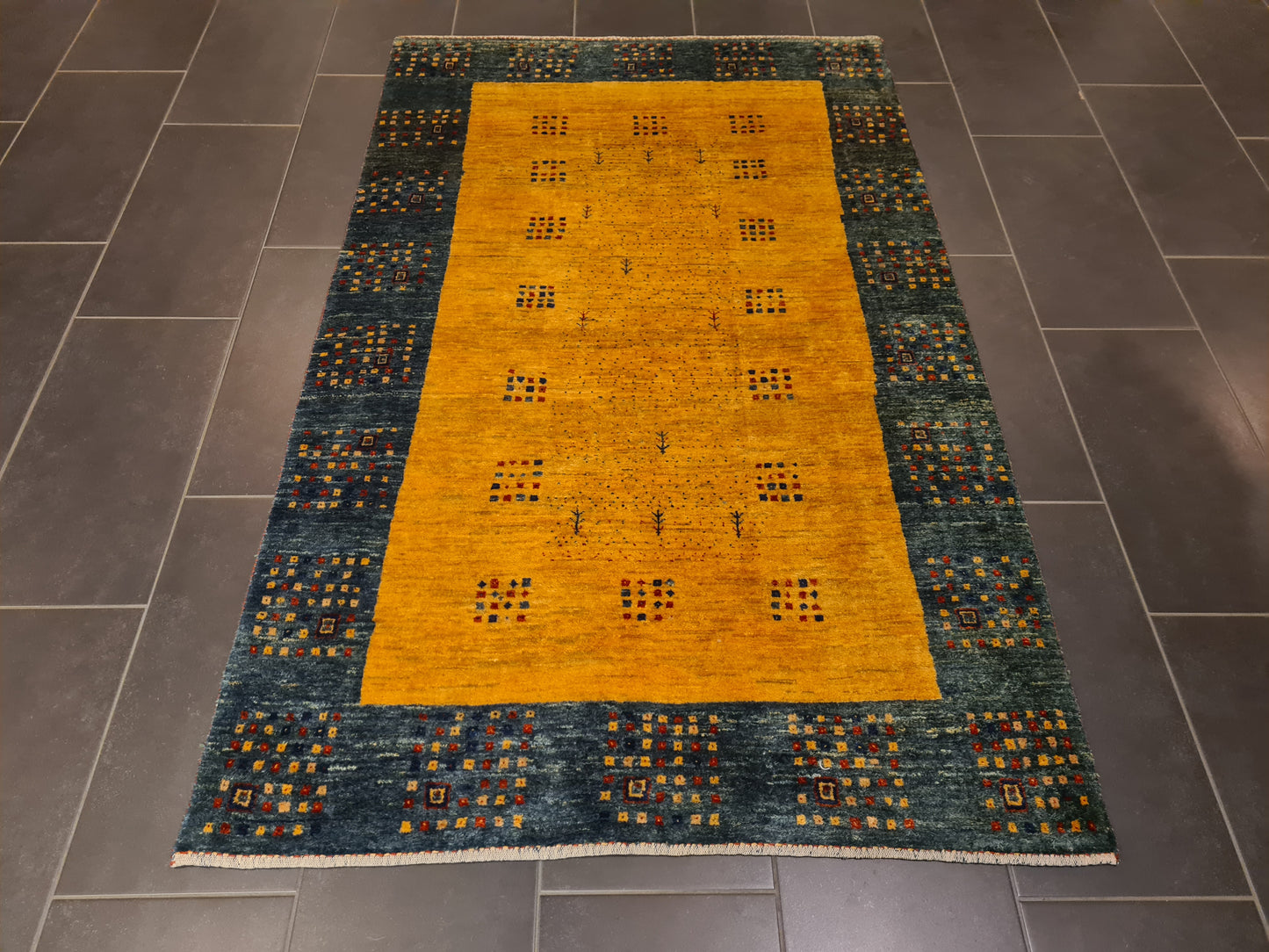 Perserteppich Orientteppich Handgeknüpfter Teppich Gabbeh modern 193x122cm