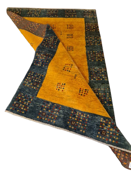 Perserteppich Orientteppich Handgeknüpfter Teppich Gabbeh modern 193x122cm