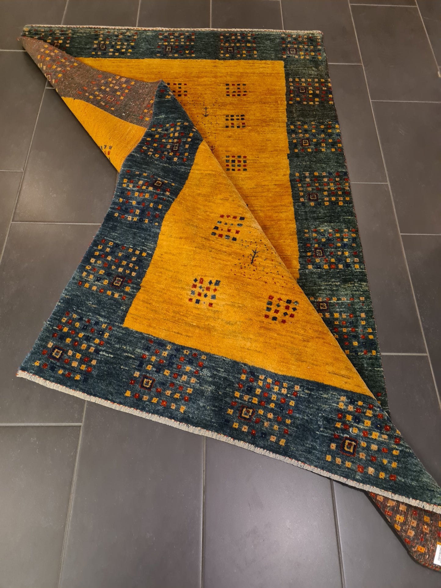 Perserteppich Orientteppich Handgeknüpfter Teppich Gabbeh modern 193x122cm