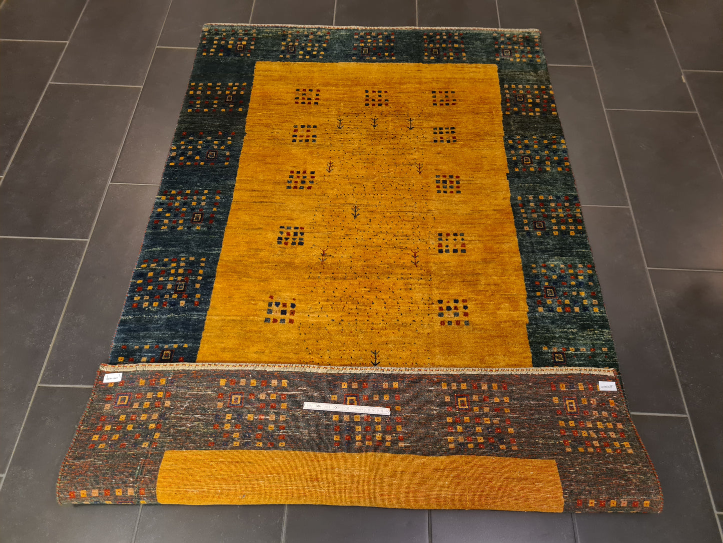 Perserteppich Orientteppich Handgeknüpfter Teppich Gabbeh modern 193x122cm