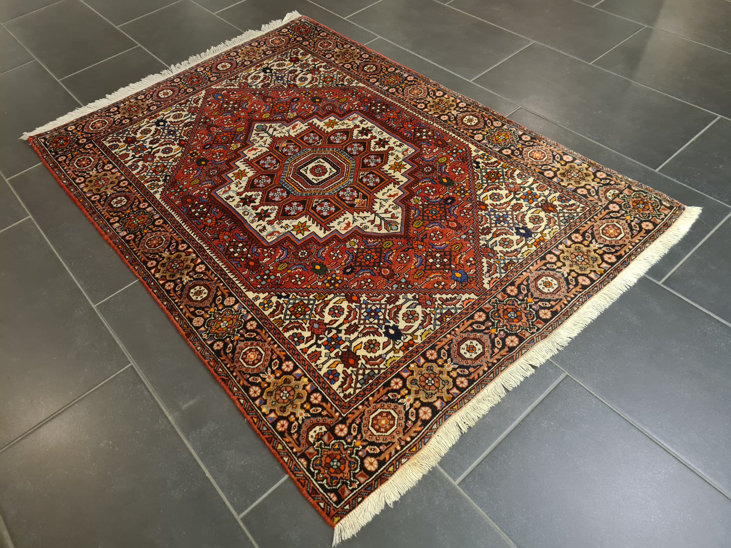 Perserteppich Orientteppich Handgeknüpfter Teppich Bidjar fein 150x103cm