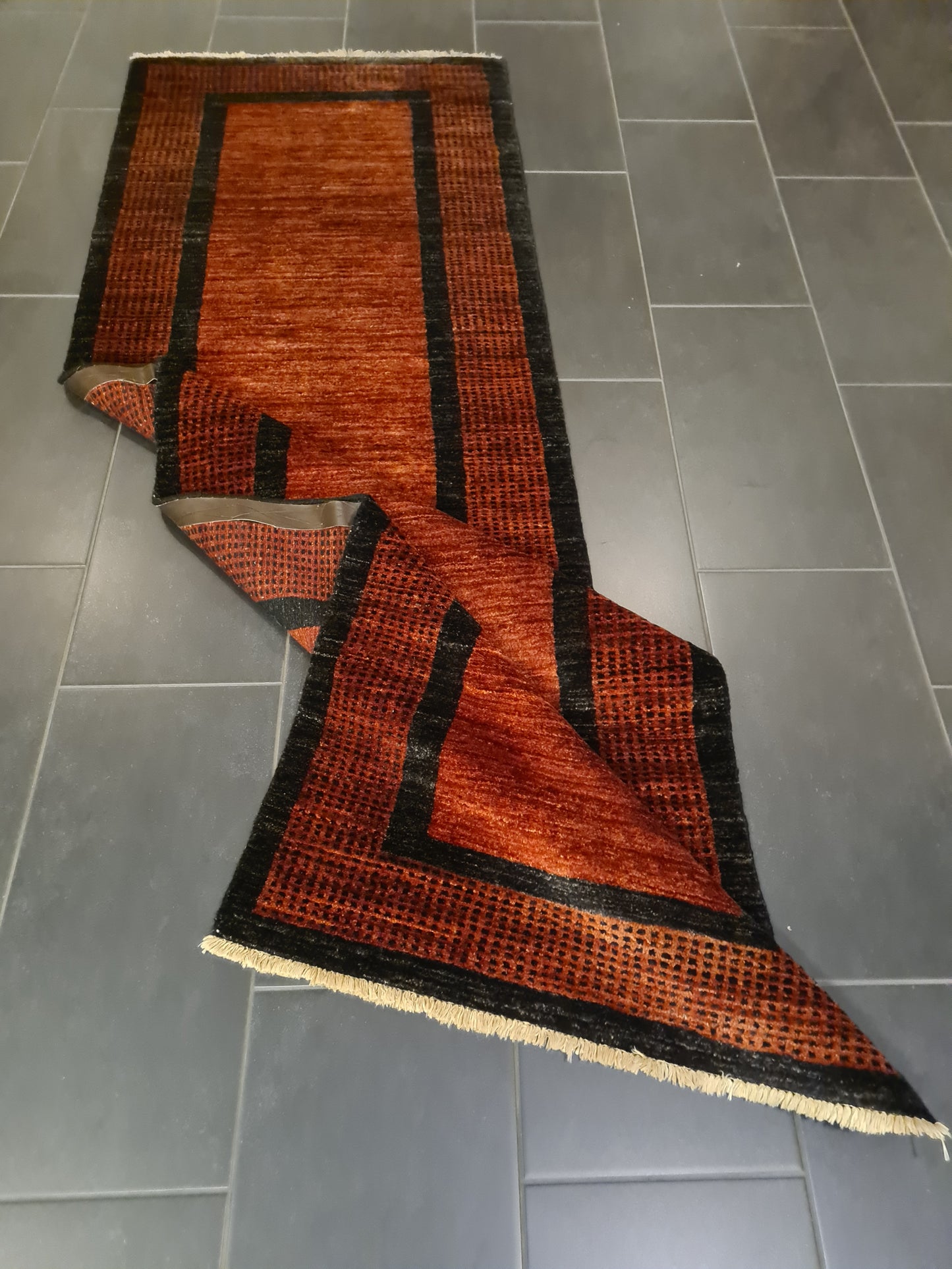 Perserteppich Orientteppich Handgeknüpfter Teppich Gabbeh Lori 259x82cm