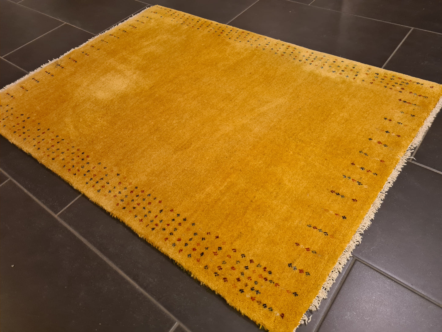 Perserteppich Orientteppich Handgeknüpfter Teppich Gabbeh modern 116x84cm