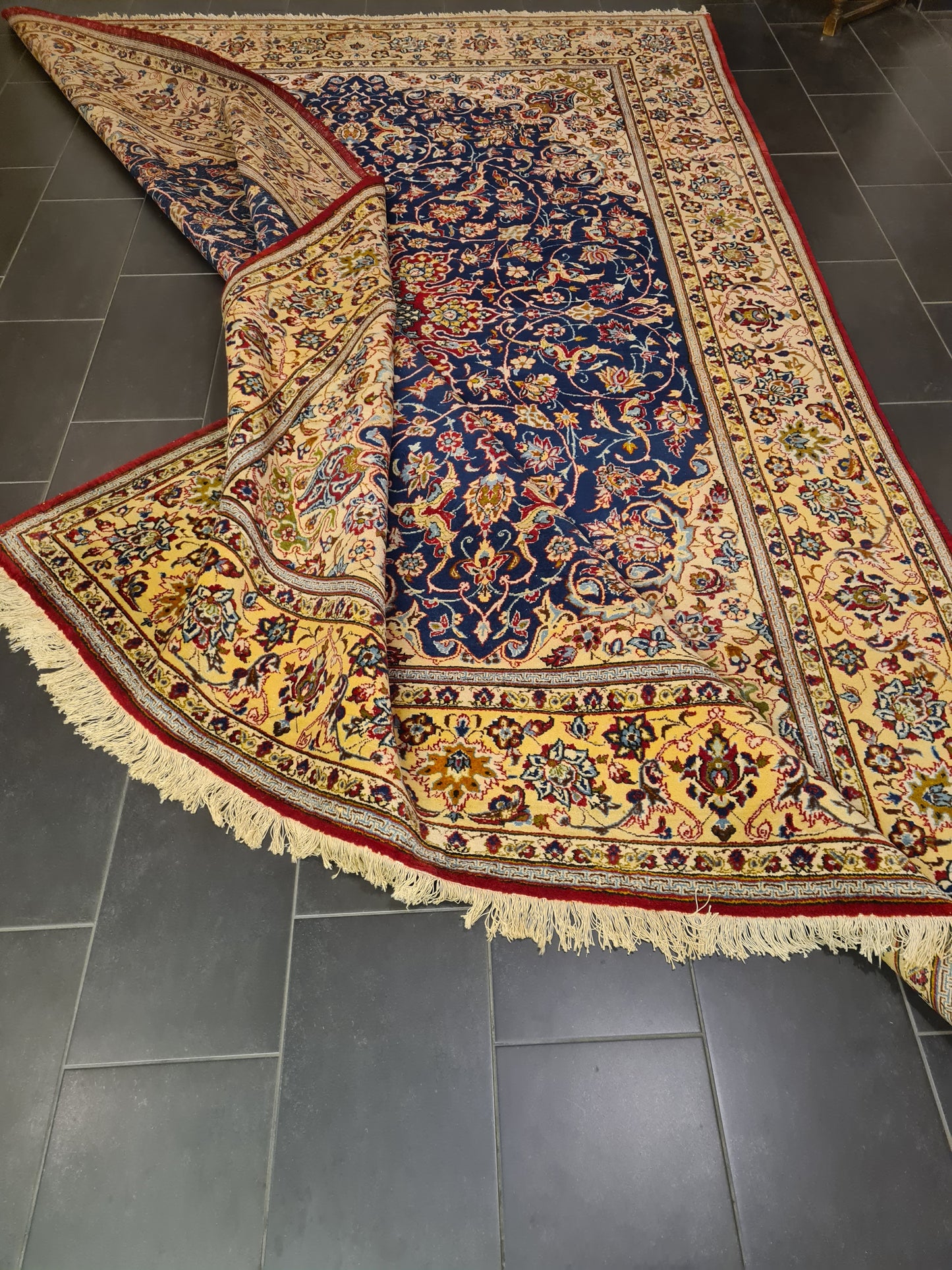 Perserteppich Orientteppich Handgeknüpfter Teppich Keshan Royal 375x260cm