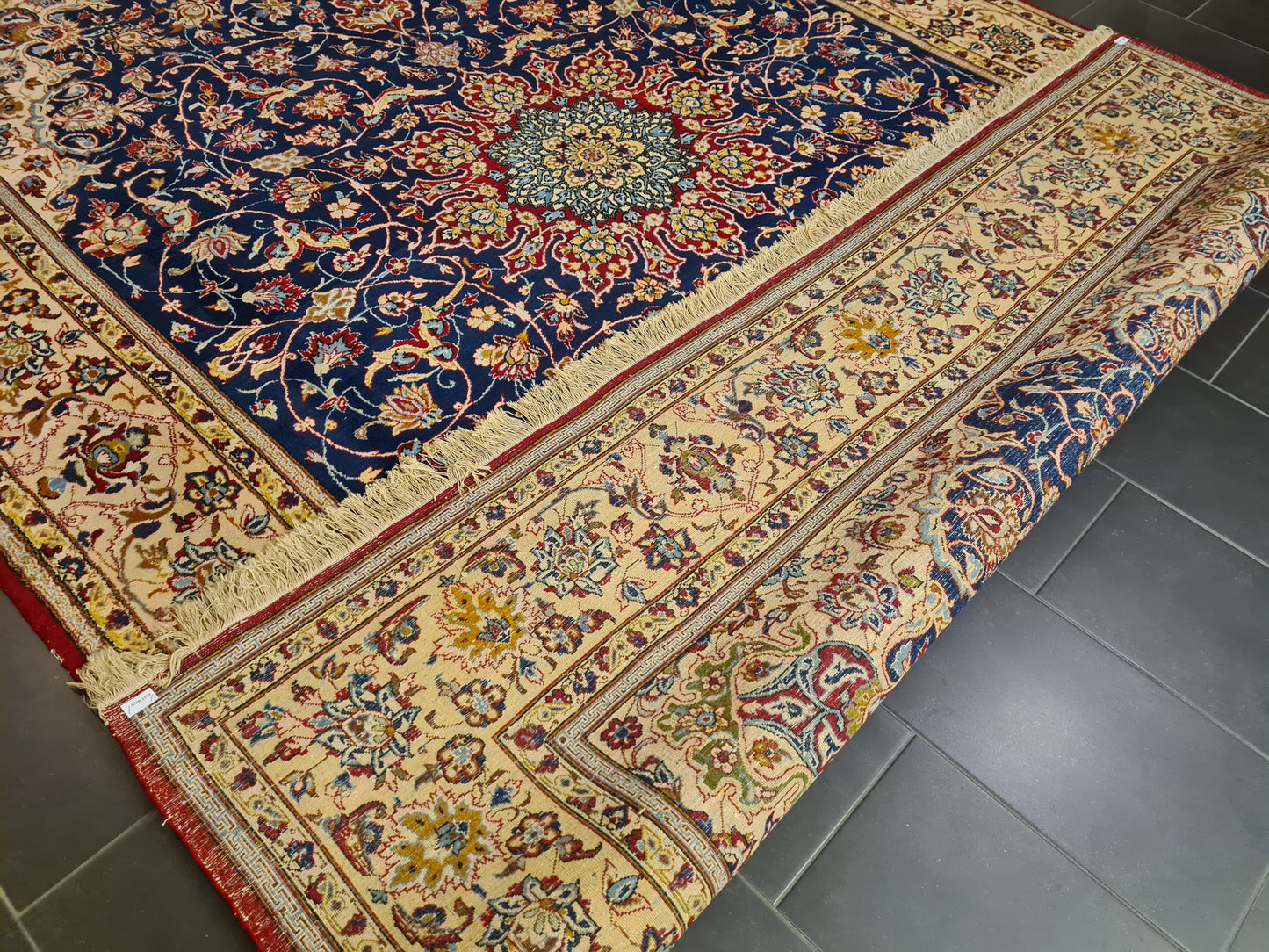 Perserteppich Orientteppich Handgeknüpfter Teppich Keshan Royal 375x260cm