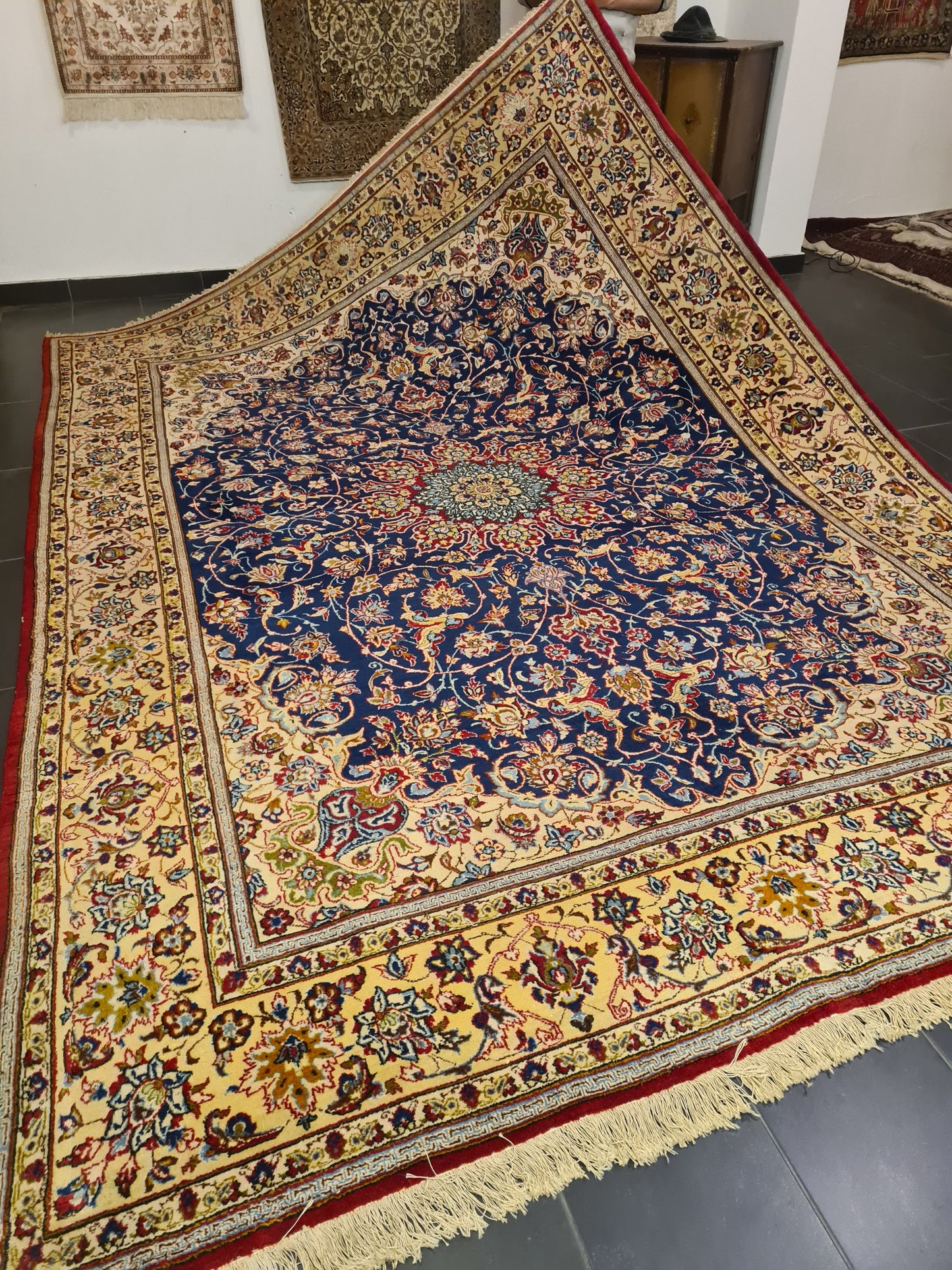 Perserteppich Orientteppich Handgeknüpfter Teppich Keshan Royal 375x260cm