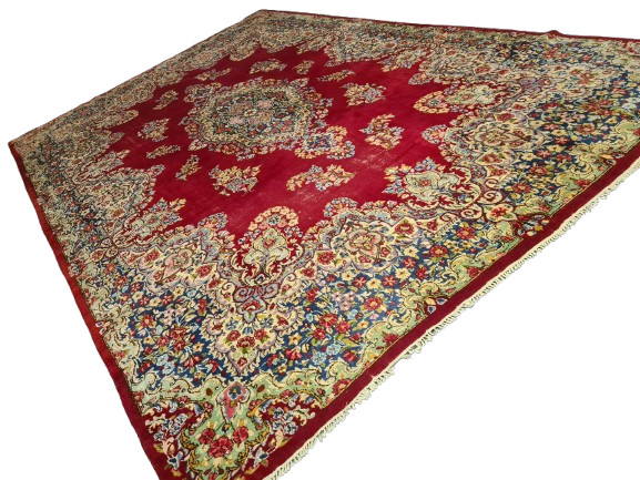 Perserteppich Orientteppich Handgeknüpfter Teppich Kirman Laver 440x300cm