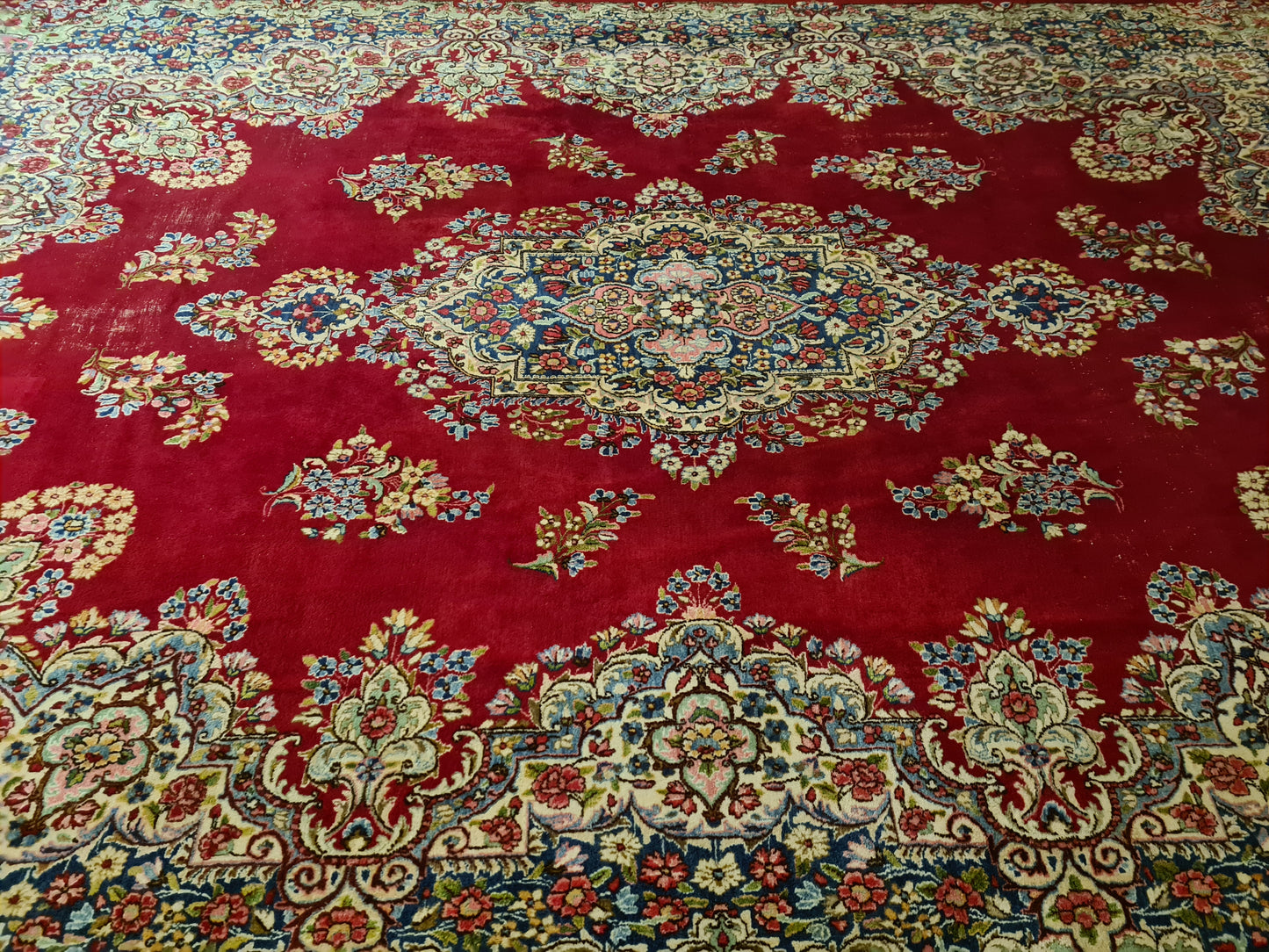 Perserteppich Orientteppich Handgeknüpfter Teppich Kirman Laver 440x300cm