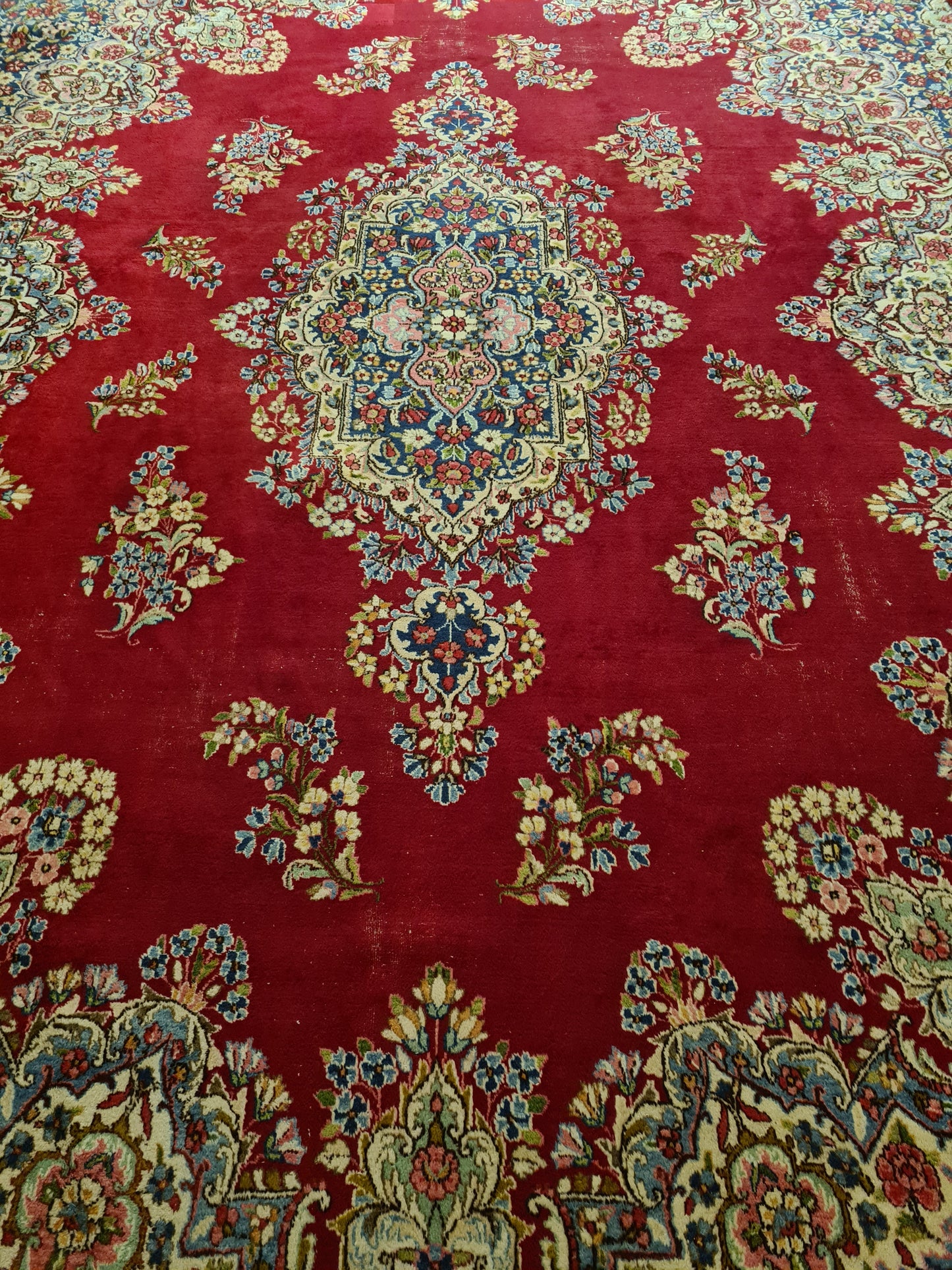 Perserteppich Orientteppich Handgeknüpfter Teppich Kirman Laver 440x300cm