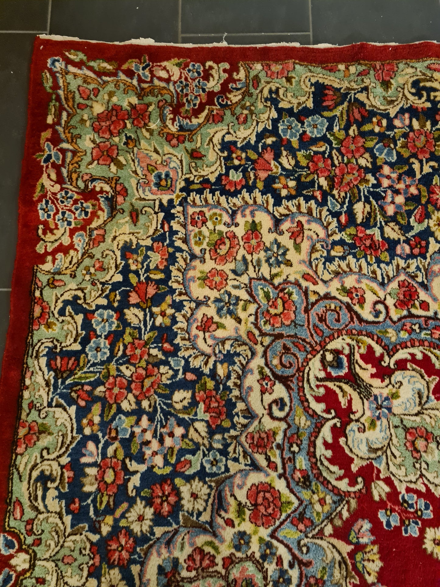 Perserteppich Orientteppich Handgeknüpfter Teppich Kirman Laver 440x300cm