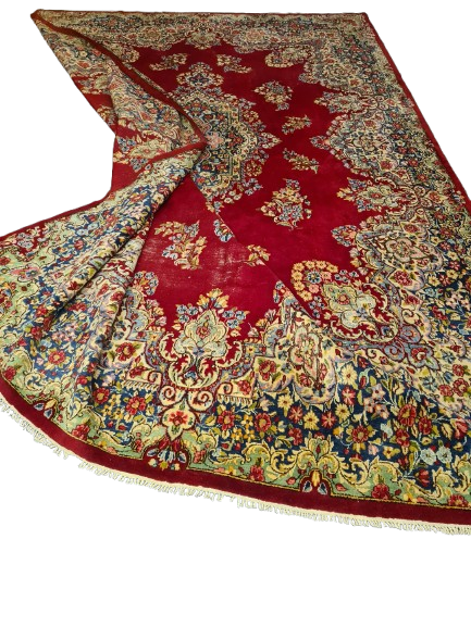 Perserteppich Orientteppich Handgeknüpfter Teppich Kirman Laver 440x300cm