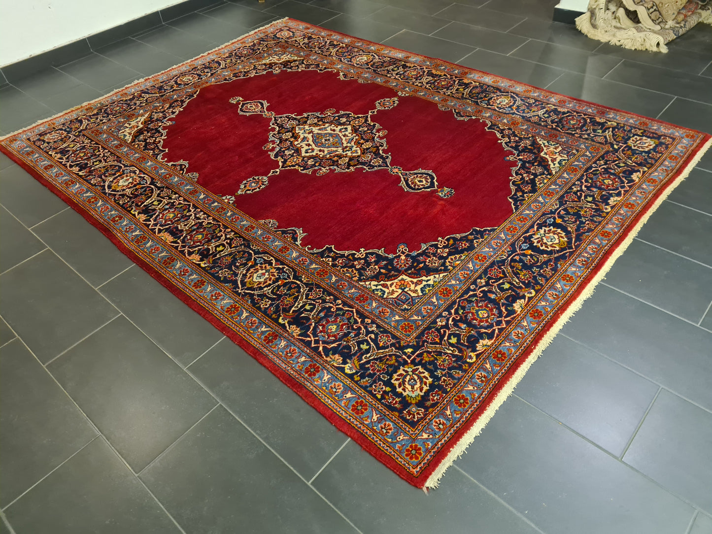 Perserteppich Orientteppich Handgeknüpfter Teppich Keshan Kork 295x225cm