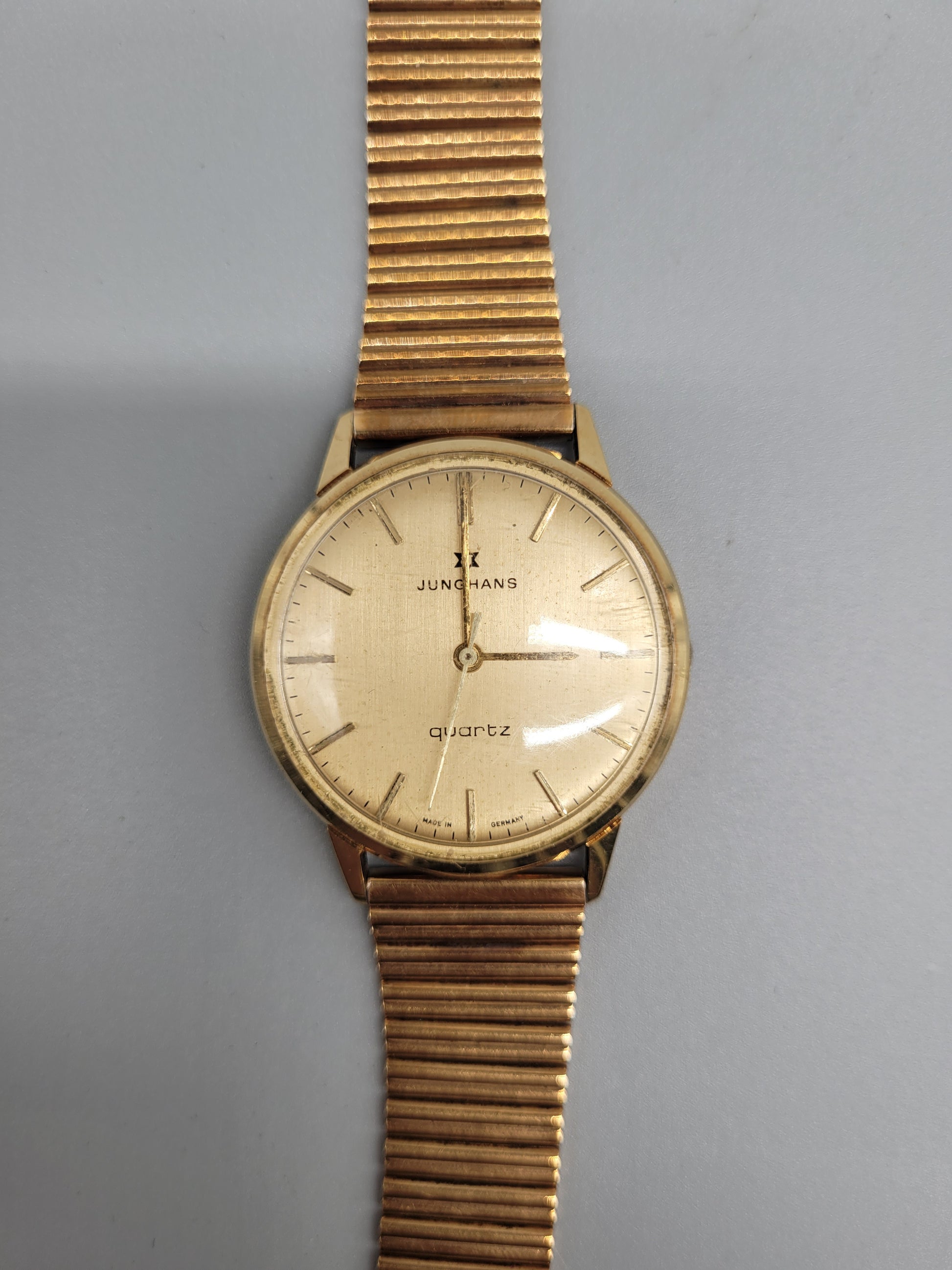 Junghans Meister Handaufzug Junghans Uhr Damen Gold Armbanduhr