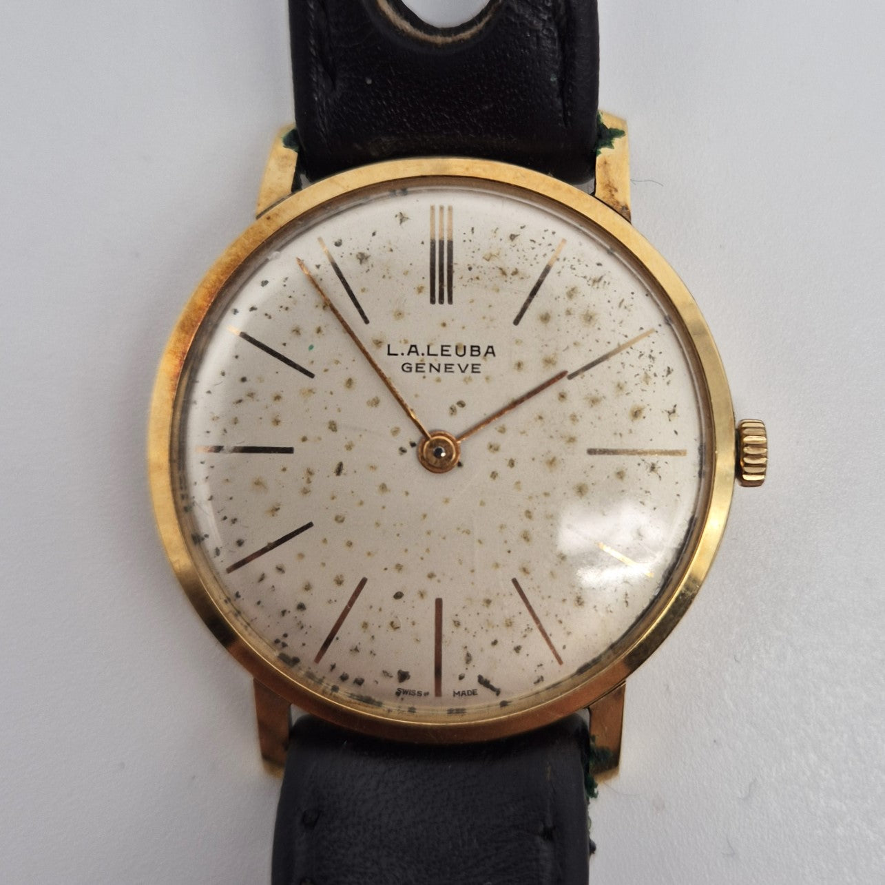 Elegante L.A. Leuba Herrenuhr – Zeitloses Schweizer Design