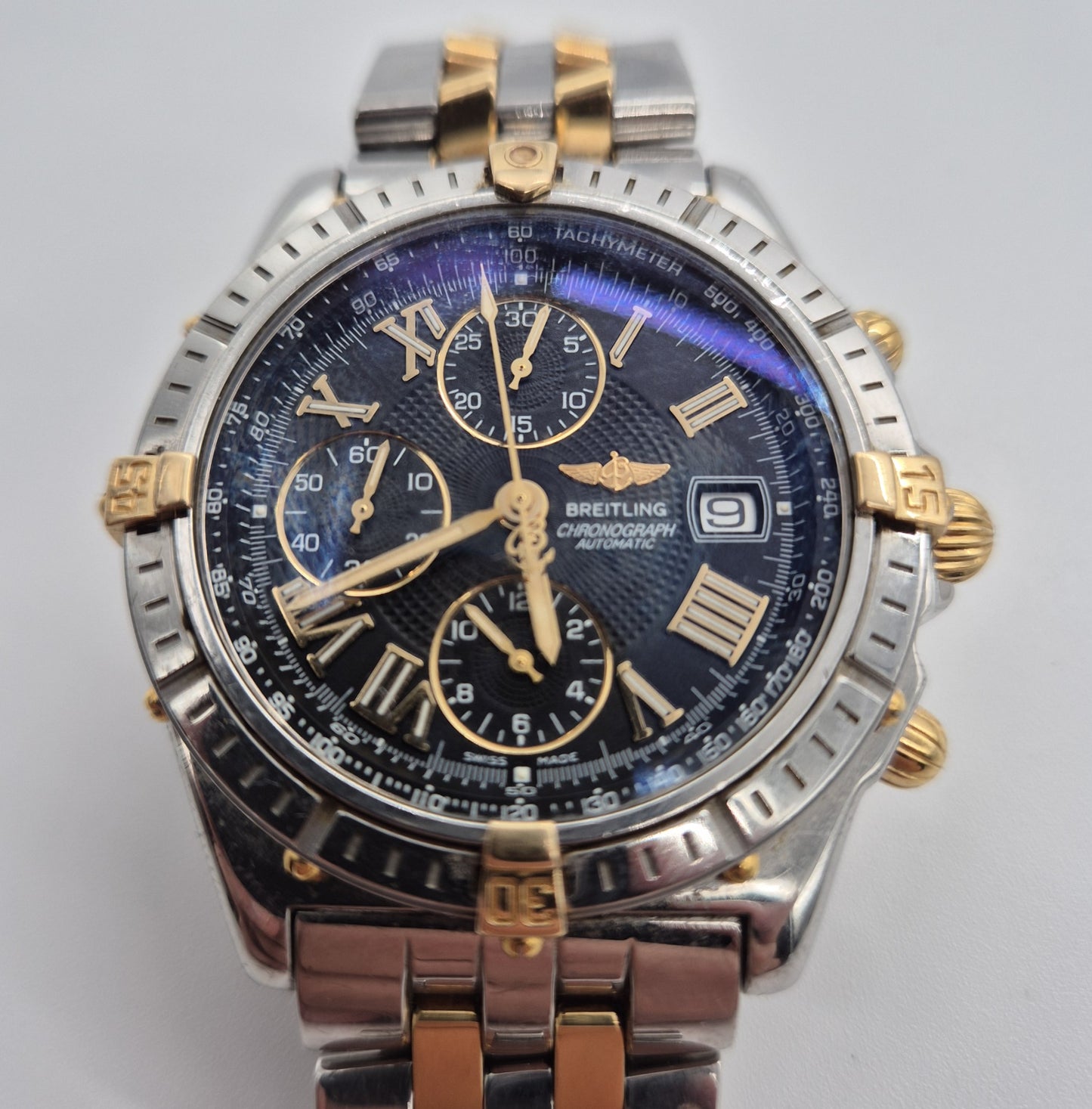 Luxuriöse Breitling Herrenarmbanduhr – Chronograph aus Edelstahl und Gold