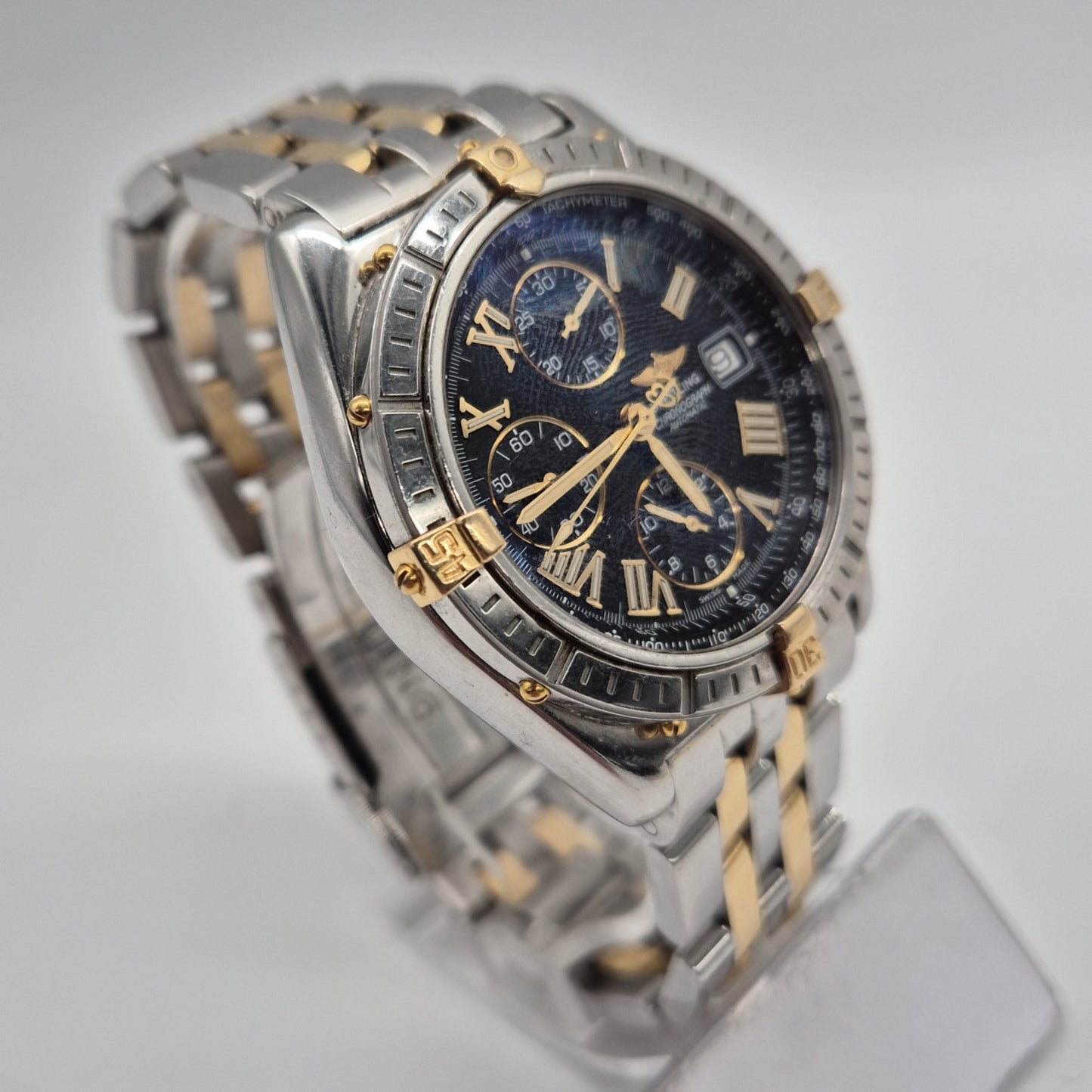 Luxuriöse Breitling Herrenarmbanduhr – Chronograph aus Edelstahl und Gold