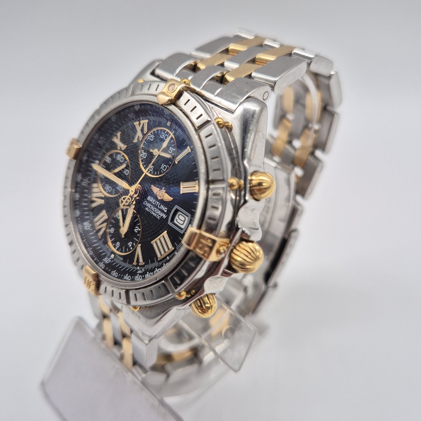 Luxuriöse Breitling Herrenarmbanduhr – Chronograph aus Edelstahl und Gold