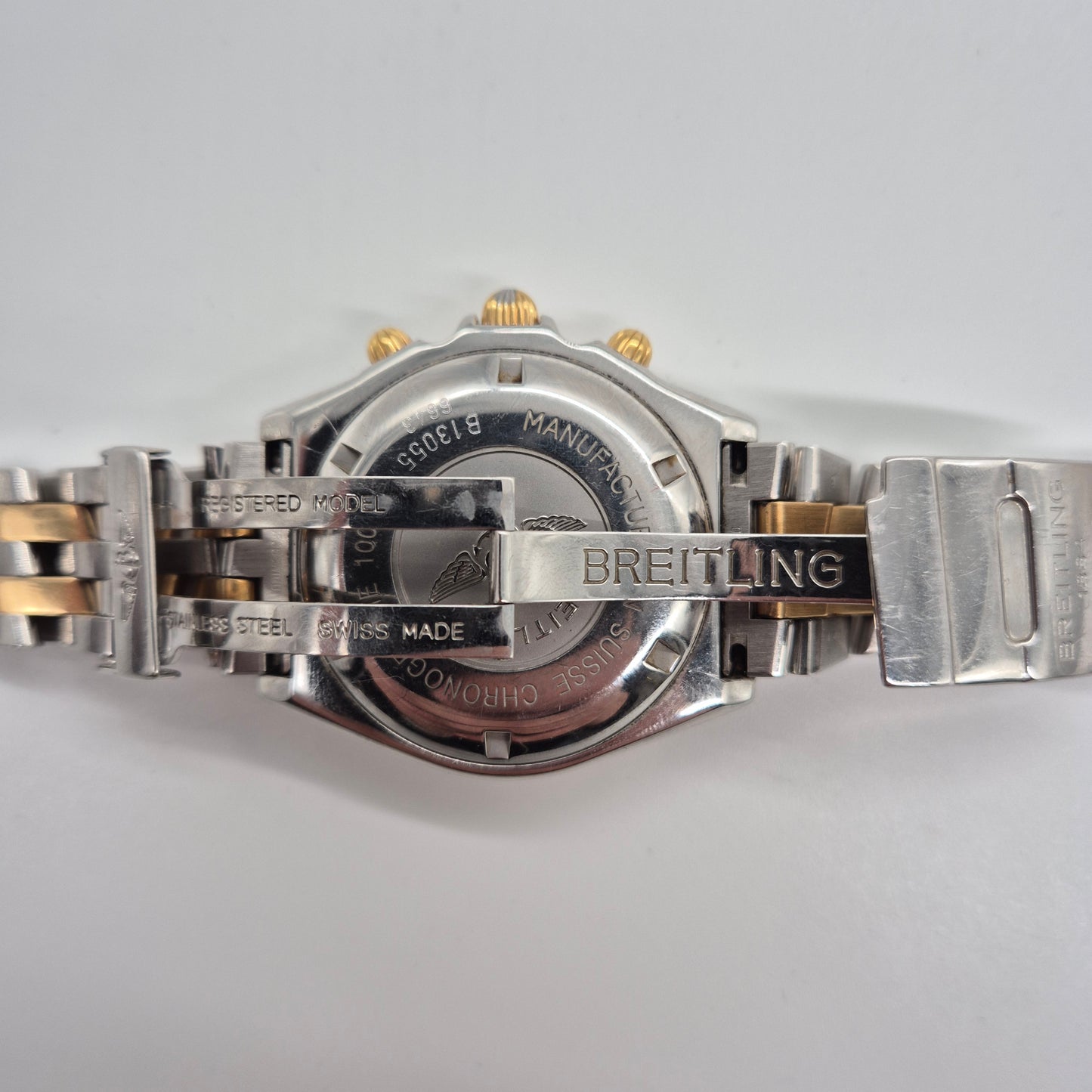 Luxuriöse Breitling Herrenarmbanduhr – Chronograph aus Edelstahl und Gold