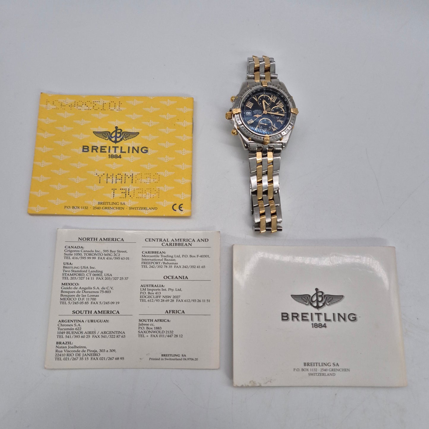 Luxuriöse Breitling Herrenarmbanduhr – Chronograph aus Edelstahl und Gold