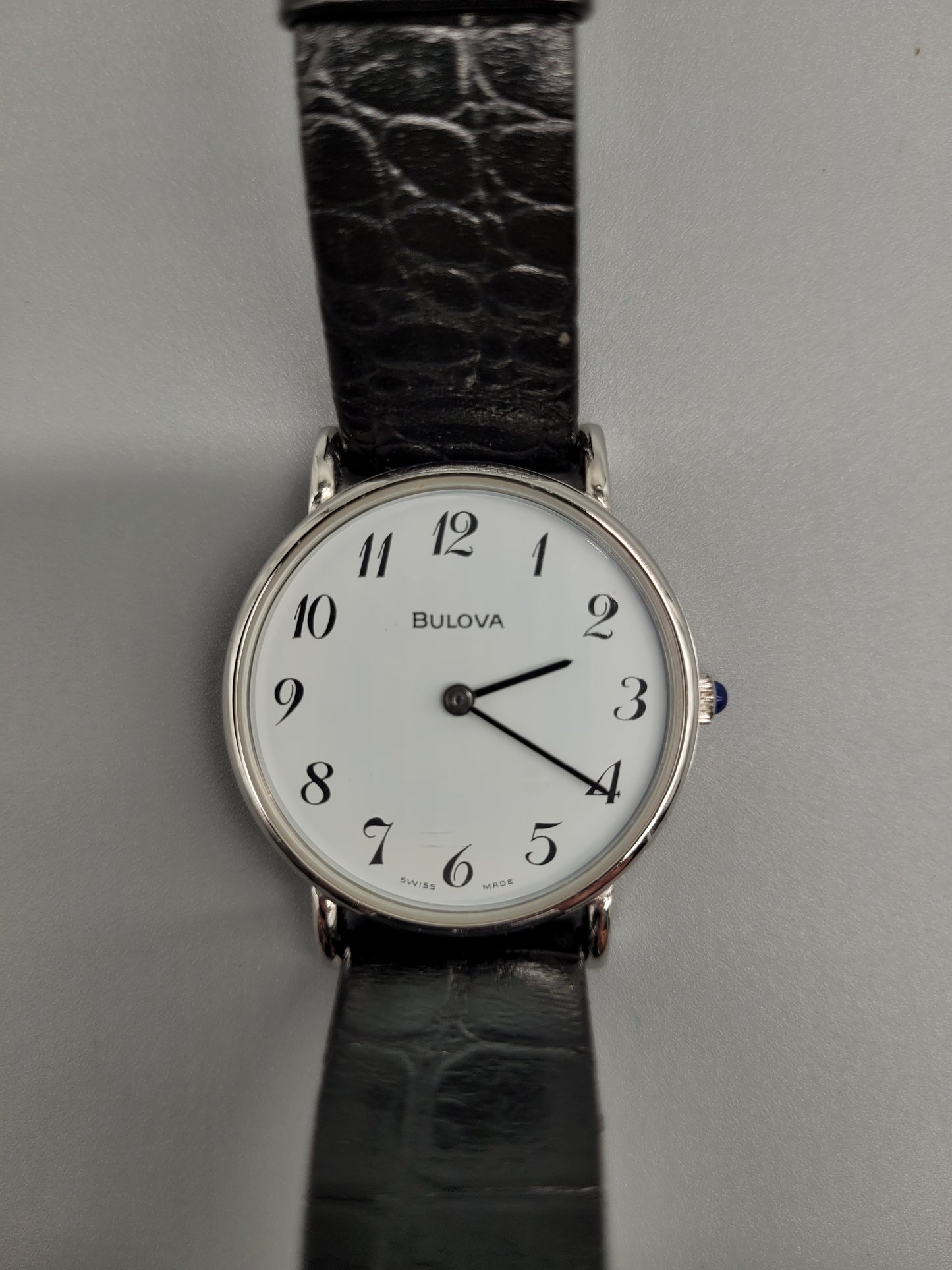 Armbanduhr Bulova Swiss Made Edelstahl Echtleder