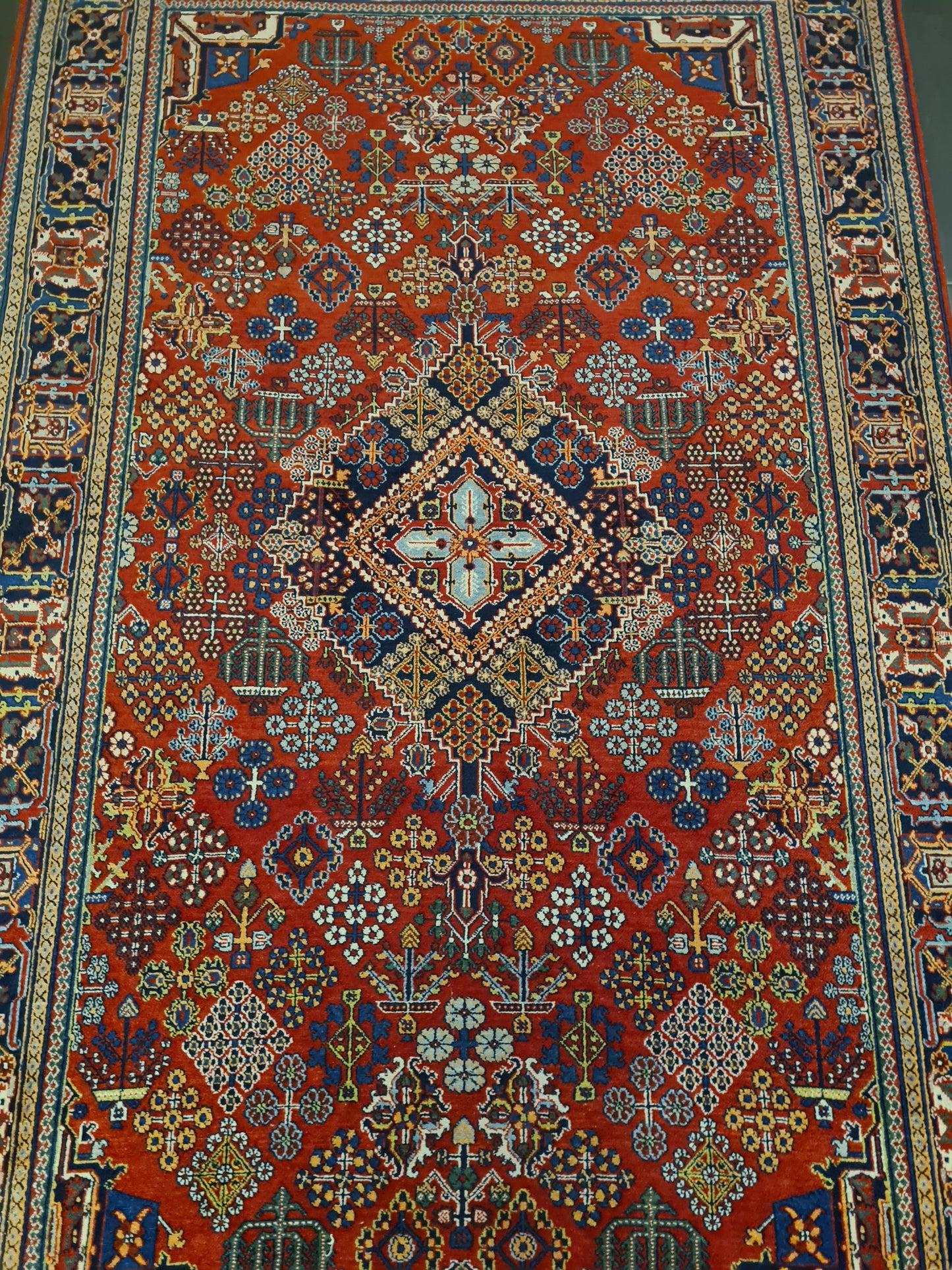 Perserteppich Orientteppich Handgeknüpfter Teppich Keshan antik 243x148cm