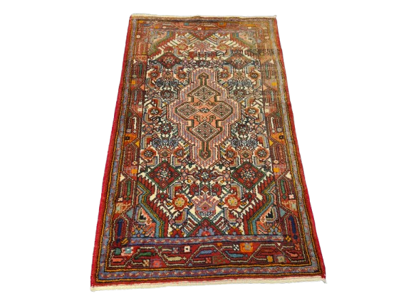 Perserteppich Orientteppich Handgeknüpfter Teppich Hamedan 132x79cm