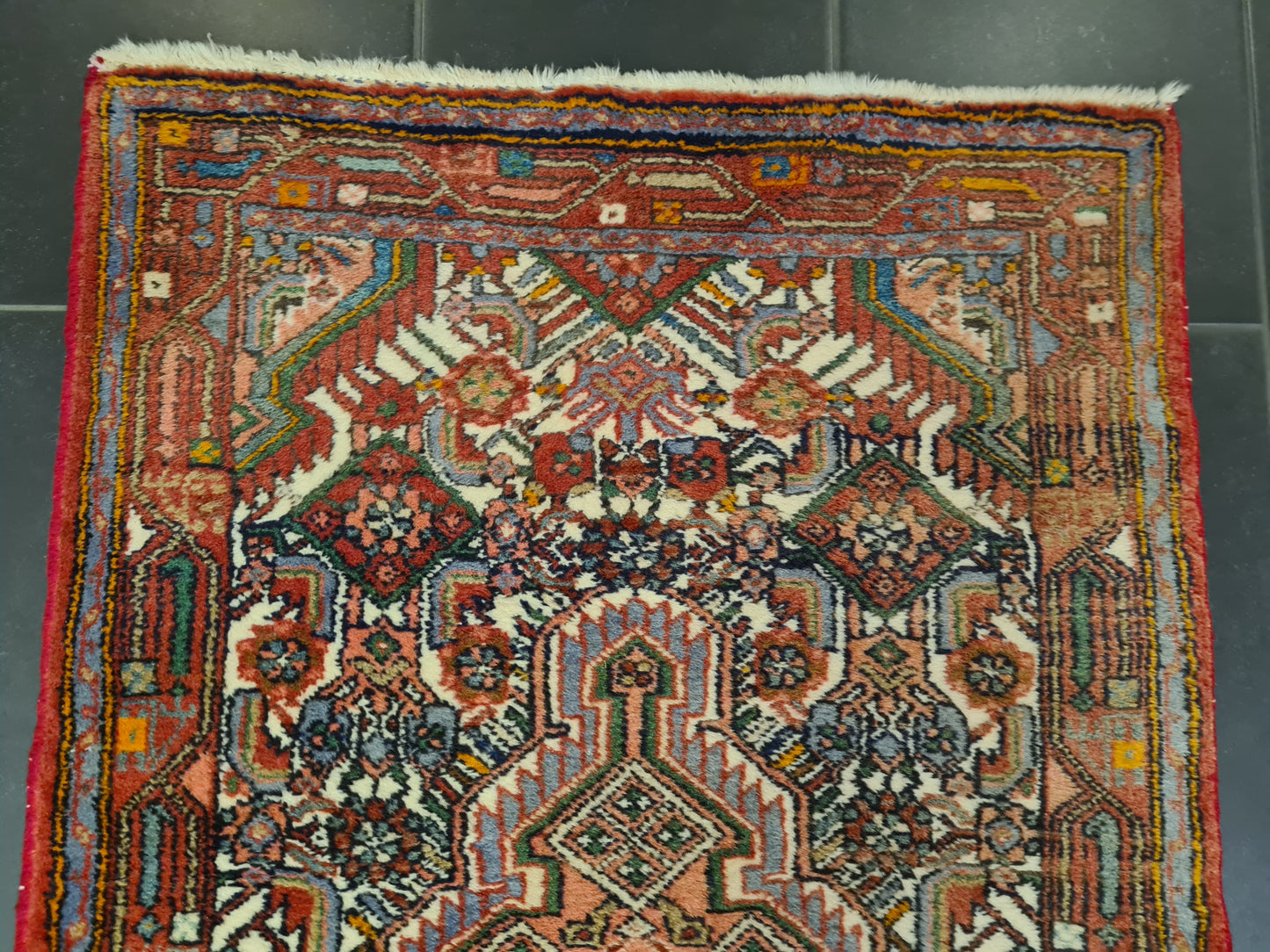 Perserteppich Orientteppich Handgeknüpfter Teppich Hamedan 132x79cm