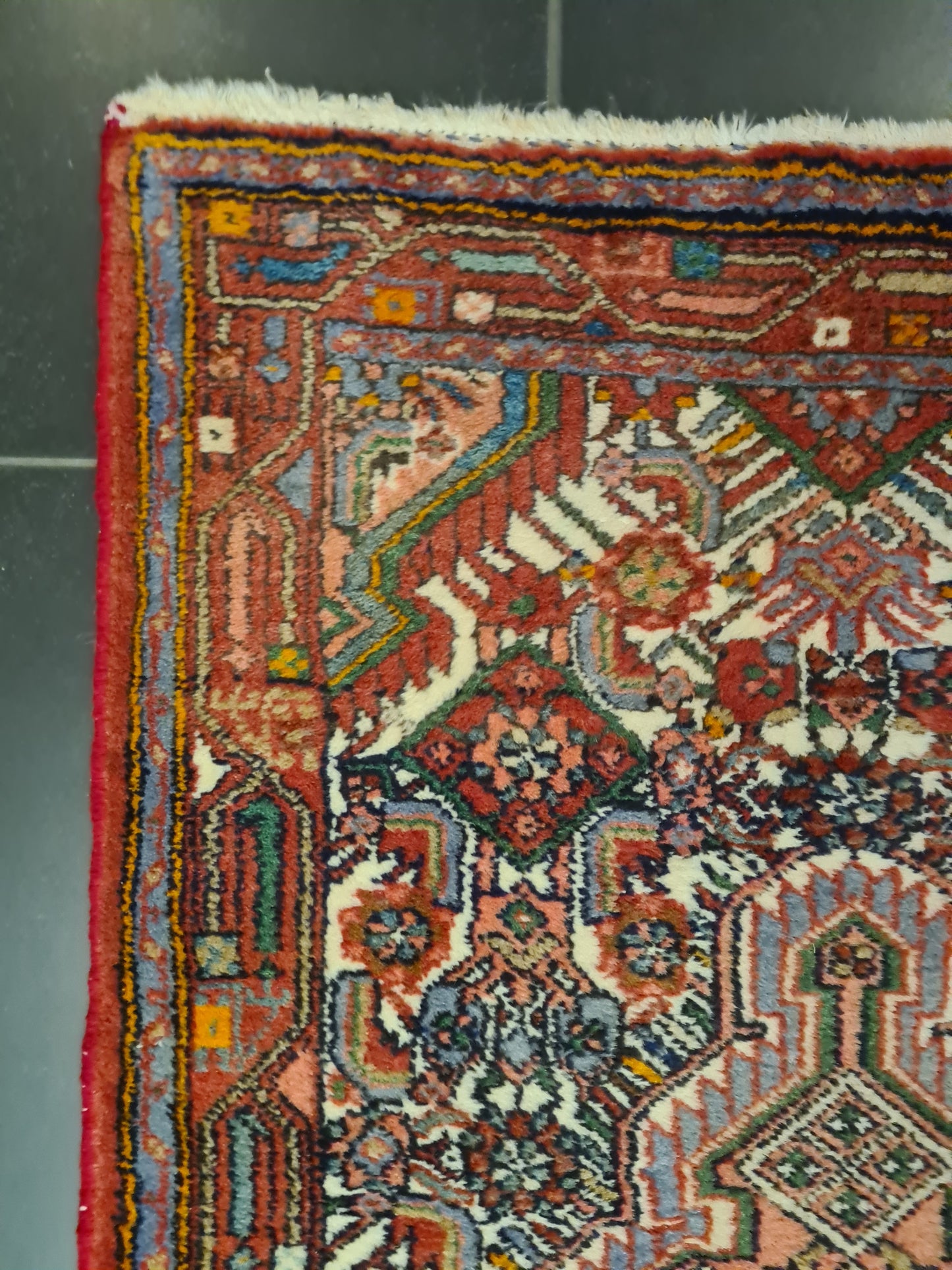 Perserteppich Orientteppich Handgeknüpfter Teppich Hamedan 132x79cm