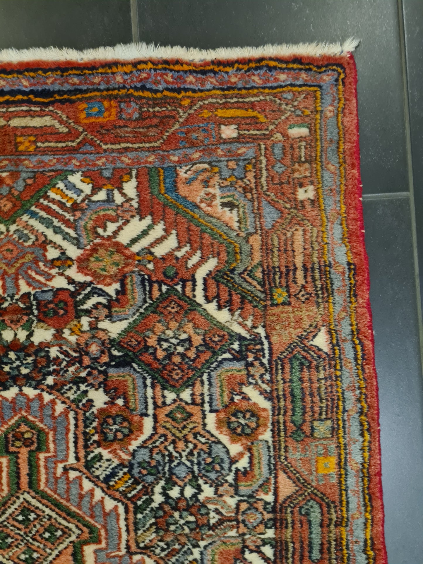 Perserteppich Orientteppich Handgeknüpfter Teppich Hamedan 132x79cm