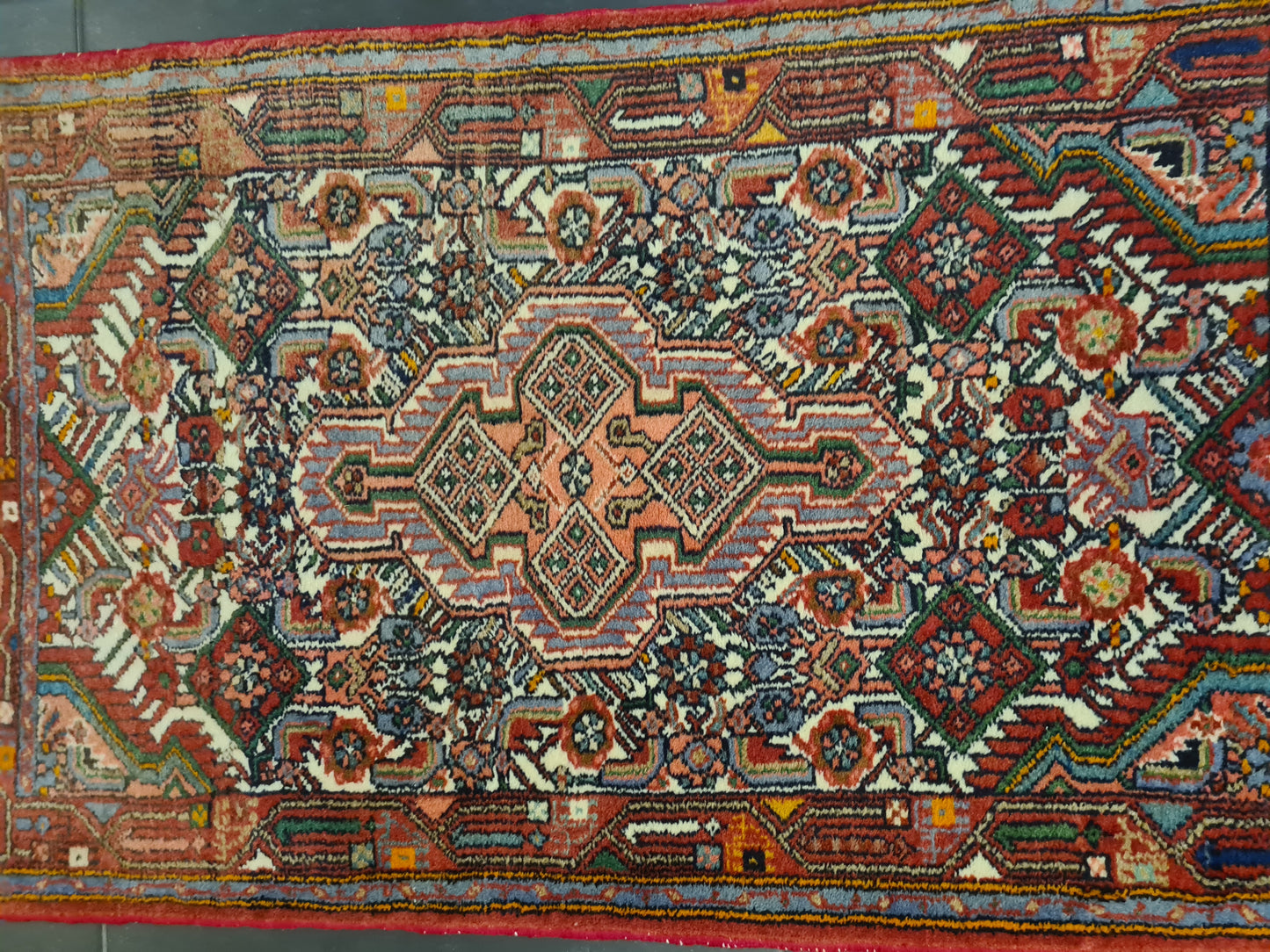 Perserteppich Orientteppich Handgeknüpfter Teppich Hamedan 132x79cm