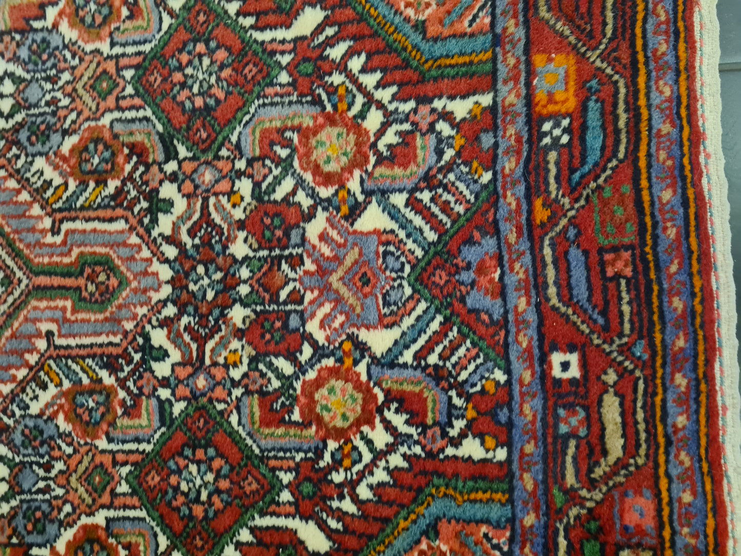 Perserteppich Orientteppich Handgeknüpfter Teppich Hamedan 132x79cm