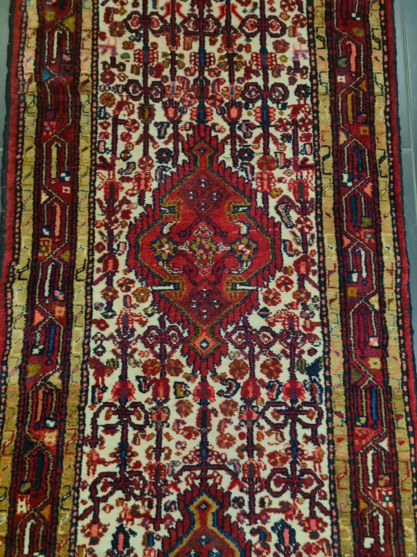 Perserteppich Orientteppich Handgeknüpfter Teppich Malaya Läufer 306x84cm