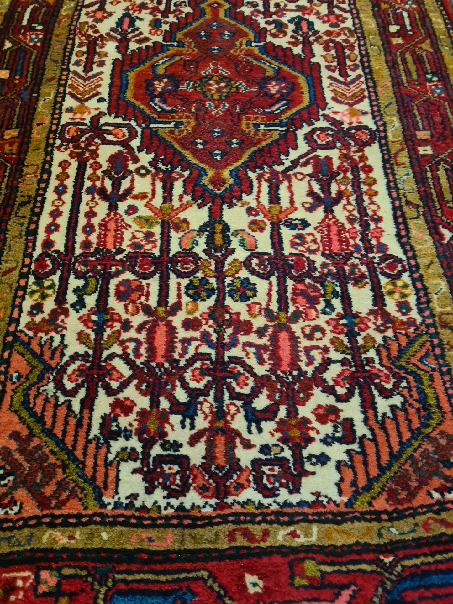 Perserteppich Orientteppich Handgeknüpfter Teppich Malaya Läufer 306x84cm