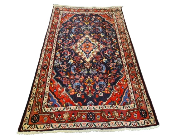 Perserteppich Orientteppich Handgeknüpfter Teppich Hamedan 140x84cm