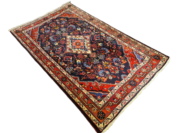 Perserteppich Orientteppich Handgeknüpfter Teppich Hamedan 140x84cm