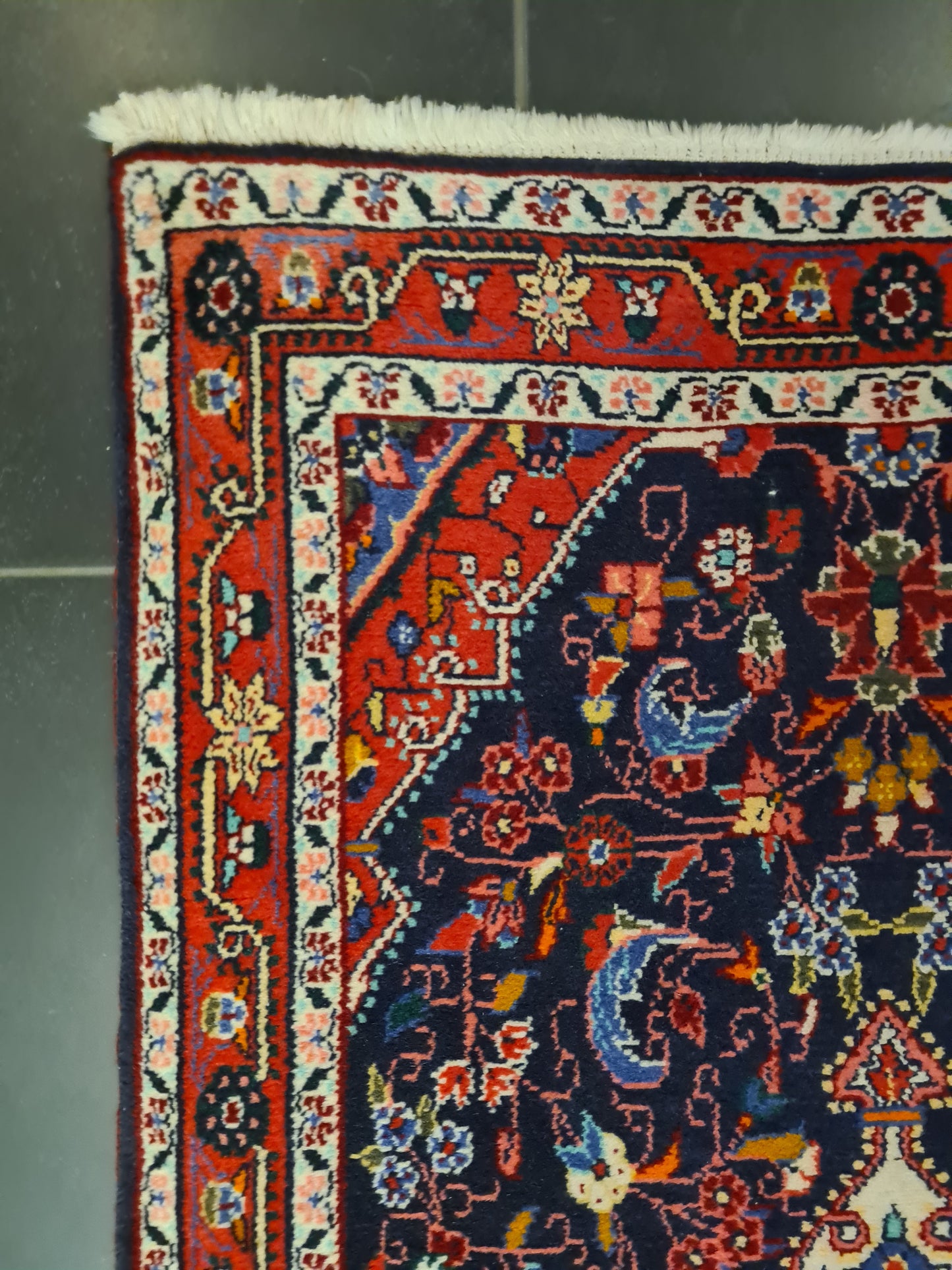 Perserteppich Orientteppich Handgeknüpfter Teppich Hamedan 140x84cm