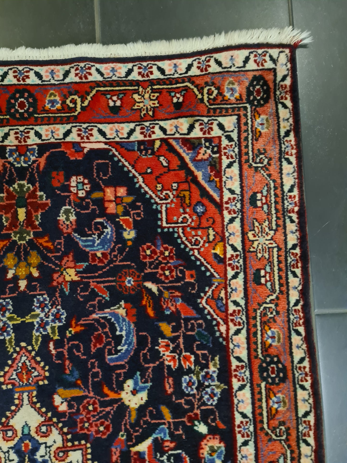 Perserteppich Orientteppich Handgeknüpfter Teppich Hamedan 140x84cm