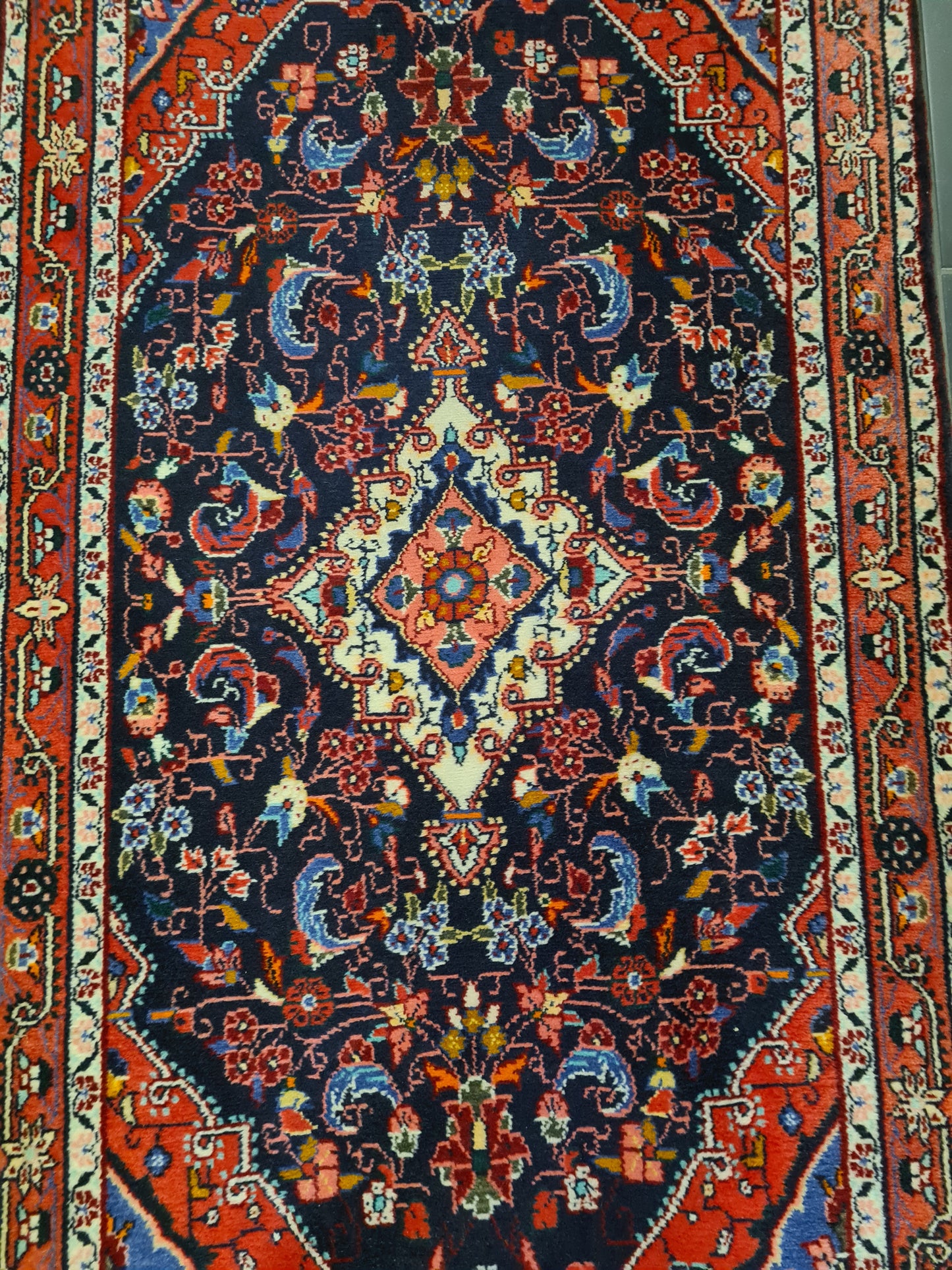 Perserteppich Orientteppich Handgeknüpfter Teppich Hamedan 140x84cm