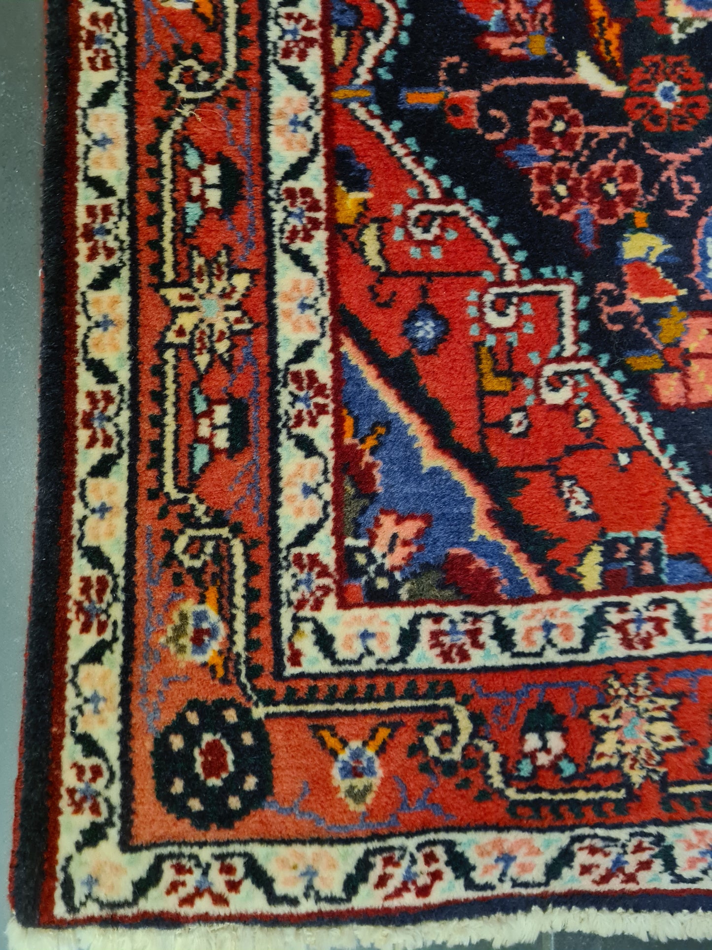 Perserteppich Orientteppich Handgeknüpfter Teppich Hamedan 140x84cm