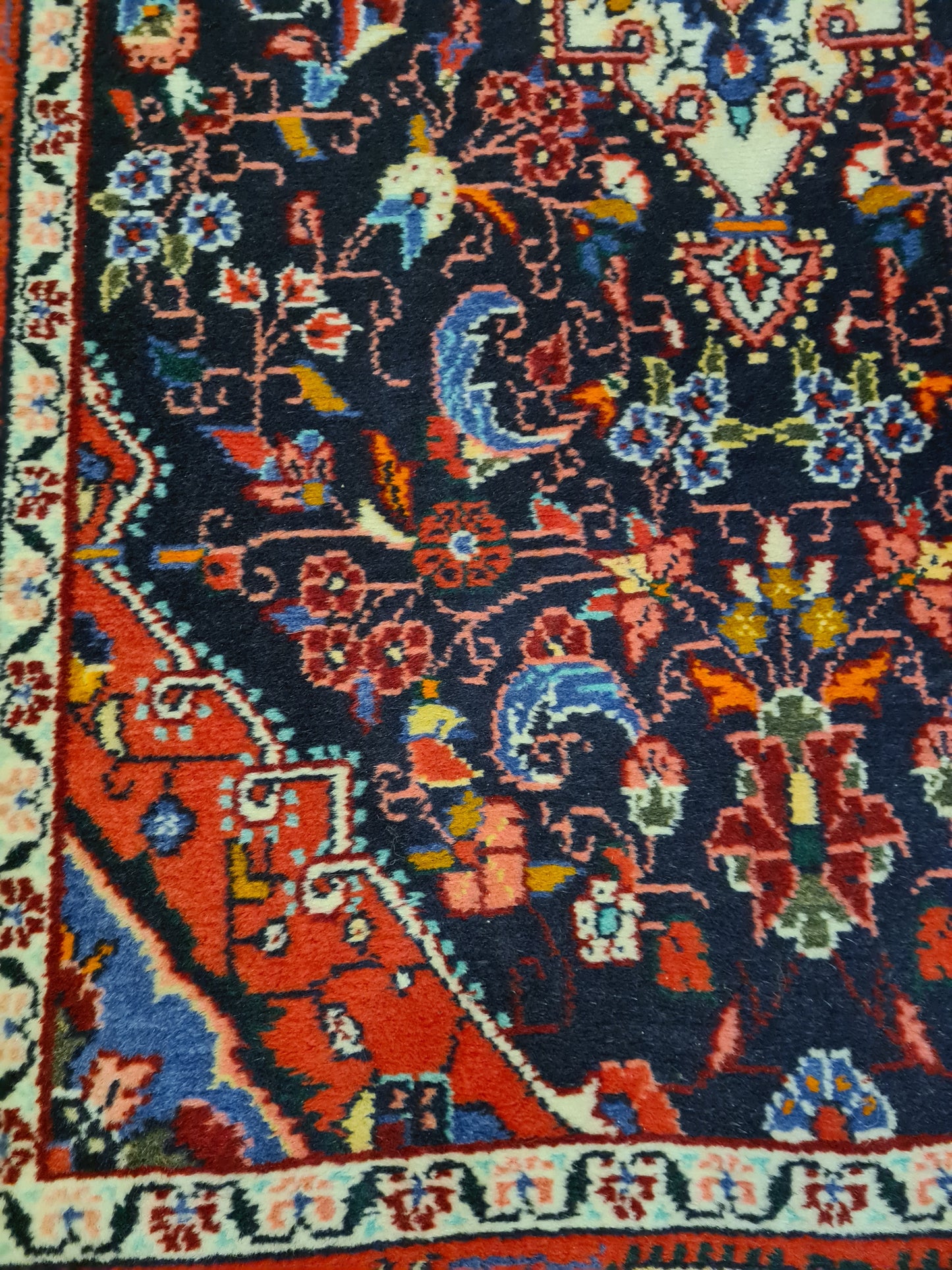 Perserteppich Orientteppich Handgeknüpfter Teppich Hamedan 140x84cm