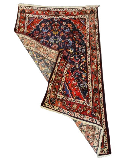 Perserteppich Orientteppich Handgeknüpfter Teppich Hamedan 140x84cm