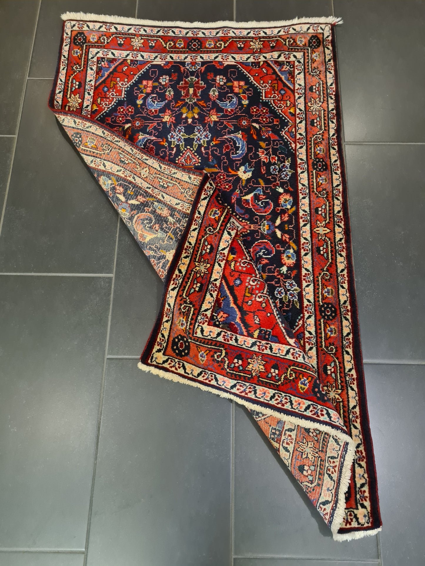 Perserteppich Orientteppich Handgeknüpfter Teppich Hamedan 140x84cm