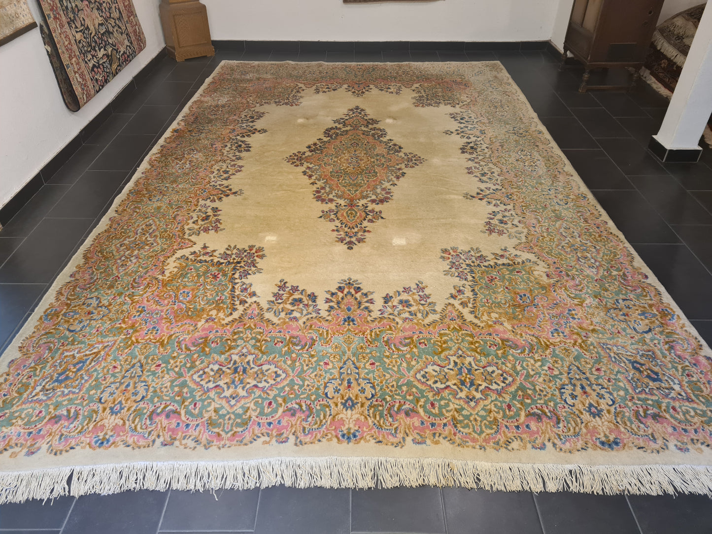 Perserteppich Orientteppich Handgeknüpfter Teppich Kirman Laver 467X330cm