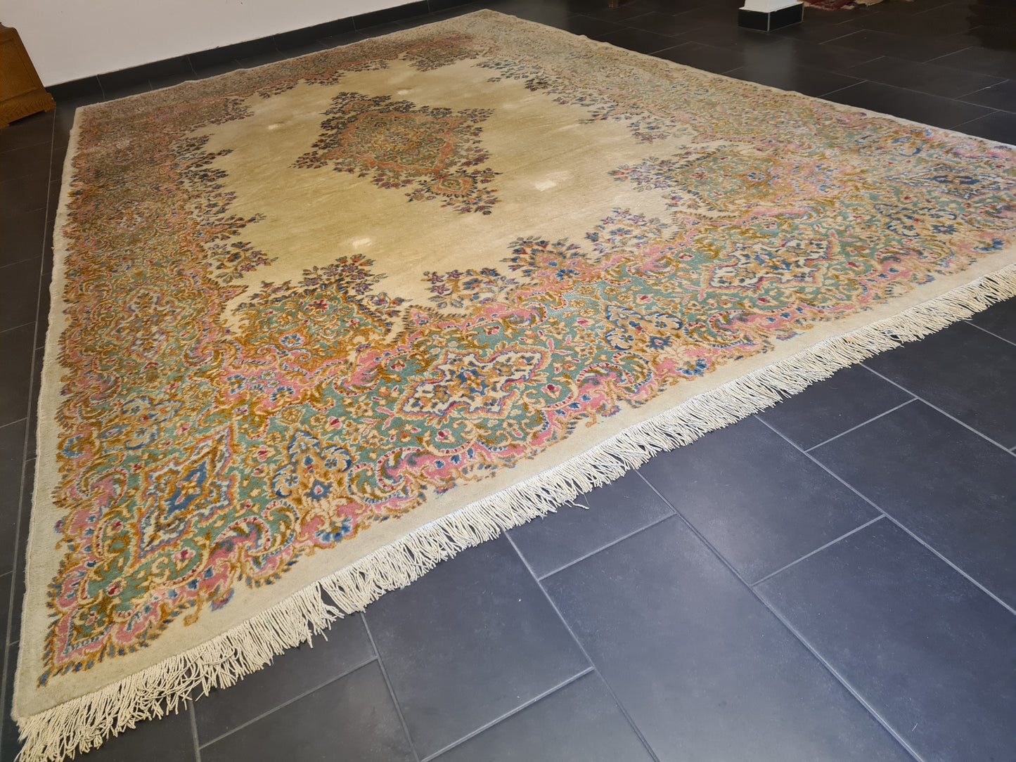 Perserteppich Orientteppich Handgeknüpfter Teppich Kirman Laver 467X330cm