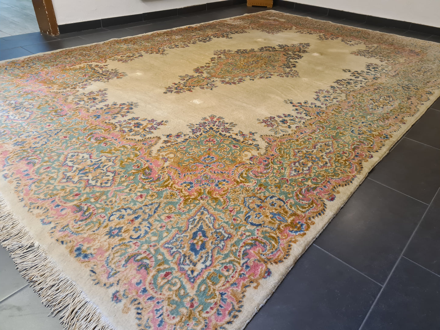 Perserteppich Orientteppich Handgeknüpfter Teppich Kirman Laver 467X330cm