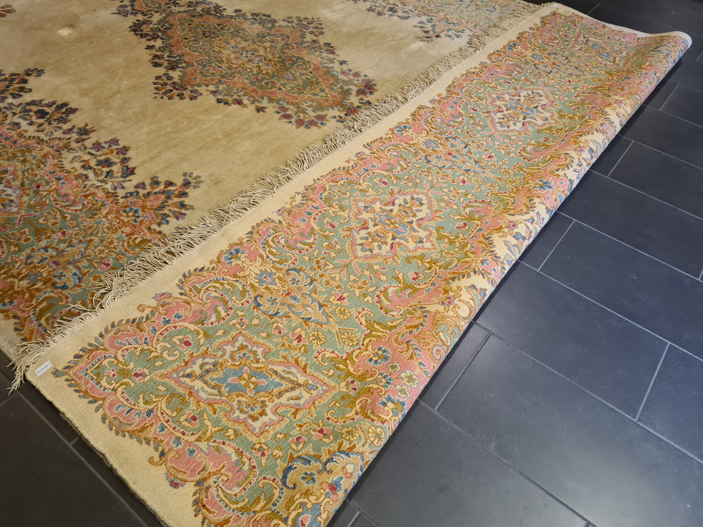 Perserteppich Orientteppich Handgeknüpfter Teppich Kirman Laver 467X330cm